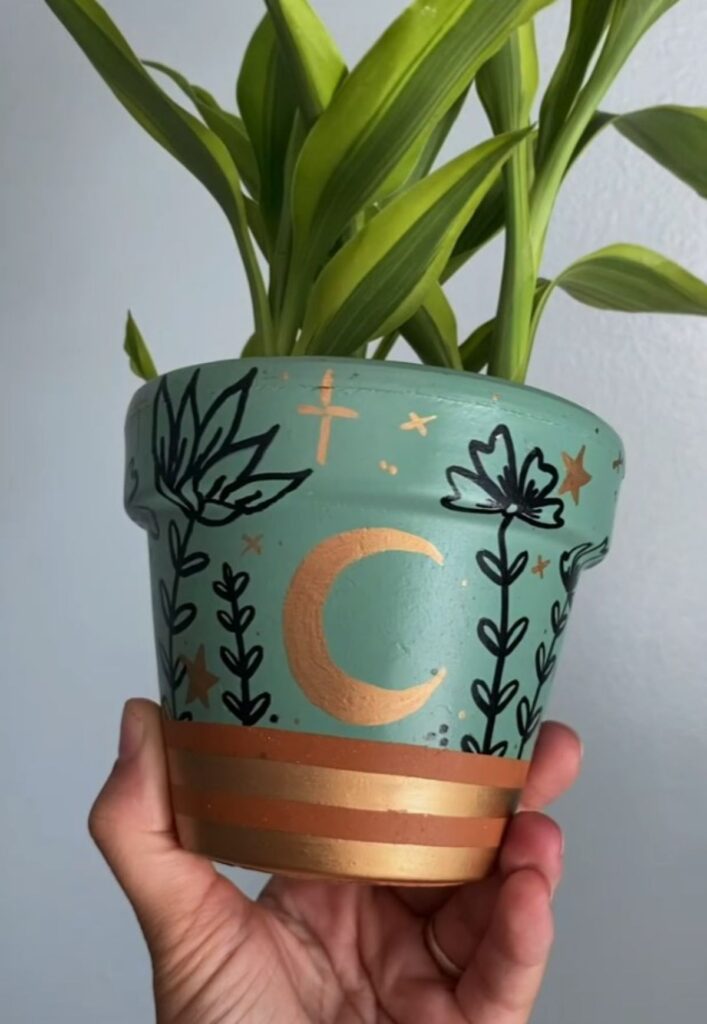 18 Beautiful Hand Painted Flowerpots Crafts