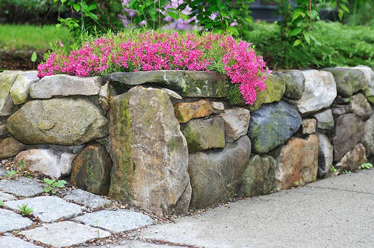 Boulder Stack retaining wall