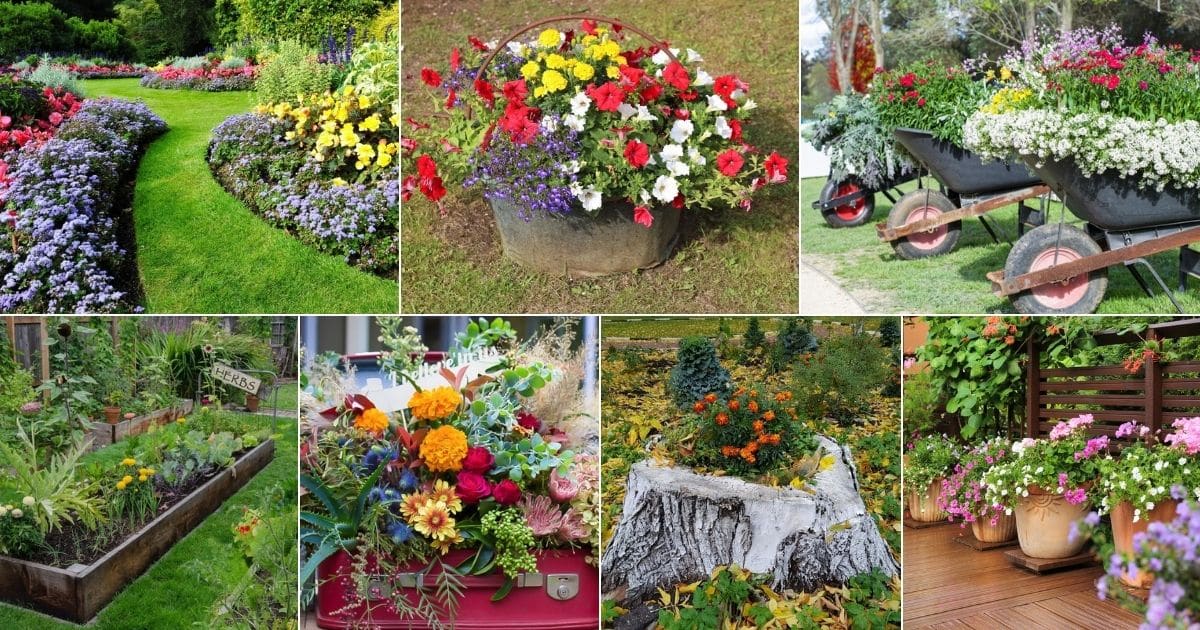 22 Flower Beds To Make Your Neighbors Jealous facebook image.