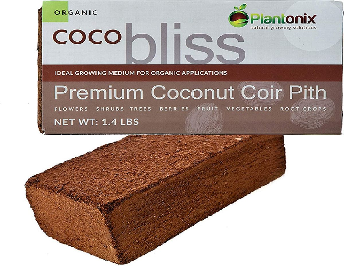 Envelor Coco Coir Brick Coconut Fiber for Plants Natural Garden Soil for  Vegetables Potting Soil Block Coco Peat Coco Coir Bulk Coconut Husk  Planting Soil 1.5 lbs Compressed Coconut Coir Brick, 6