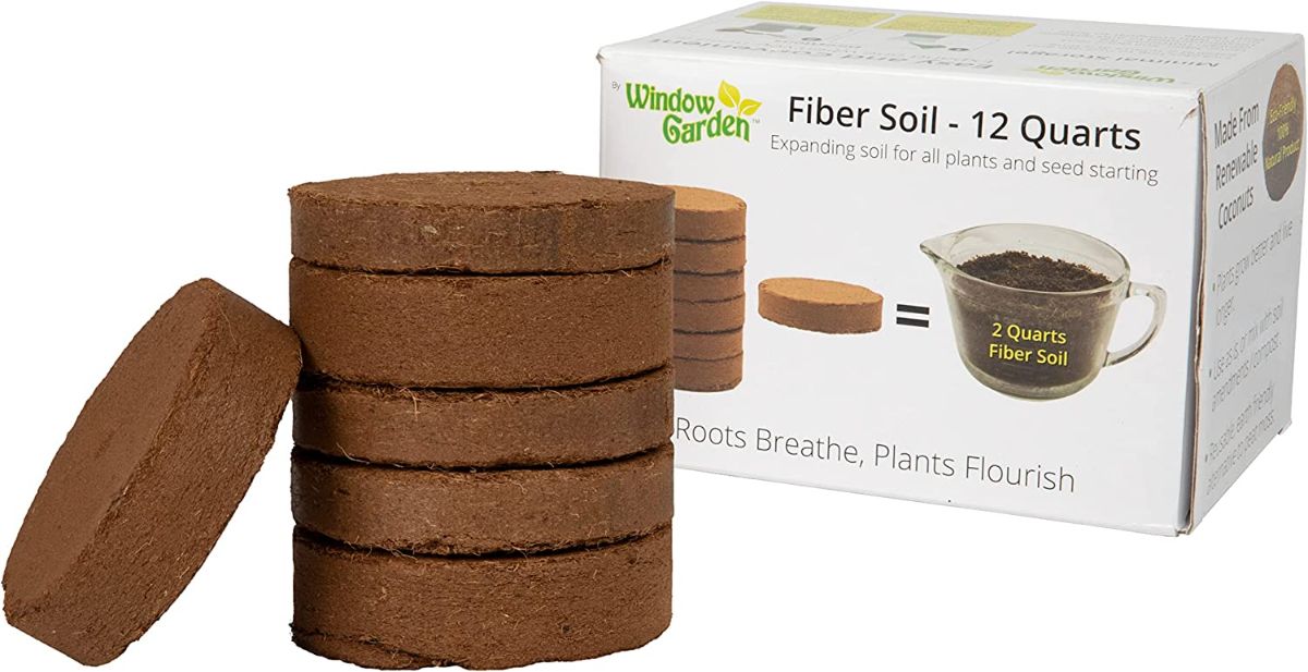 Window Garden Expanding Organic Fiber Soil Pucks